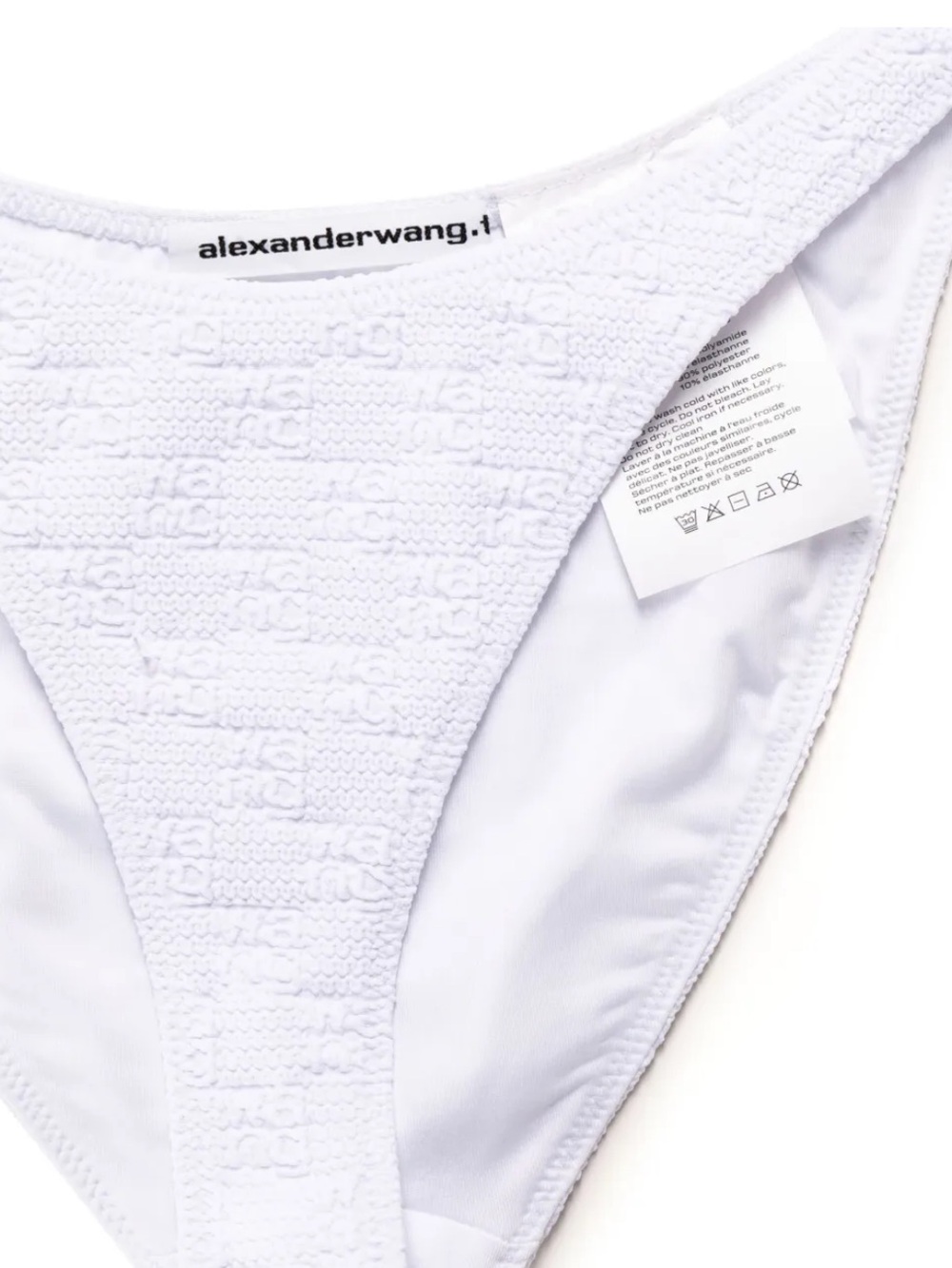NWT Alexander Wang White High-Cut Bikini Bottoms - Size S